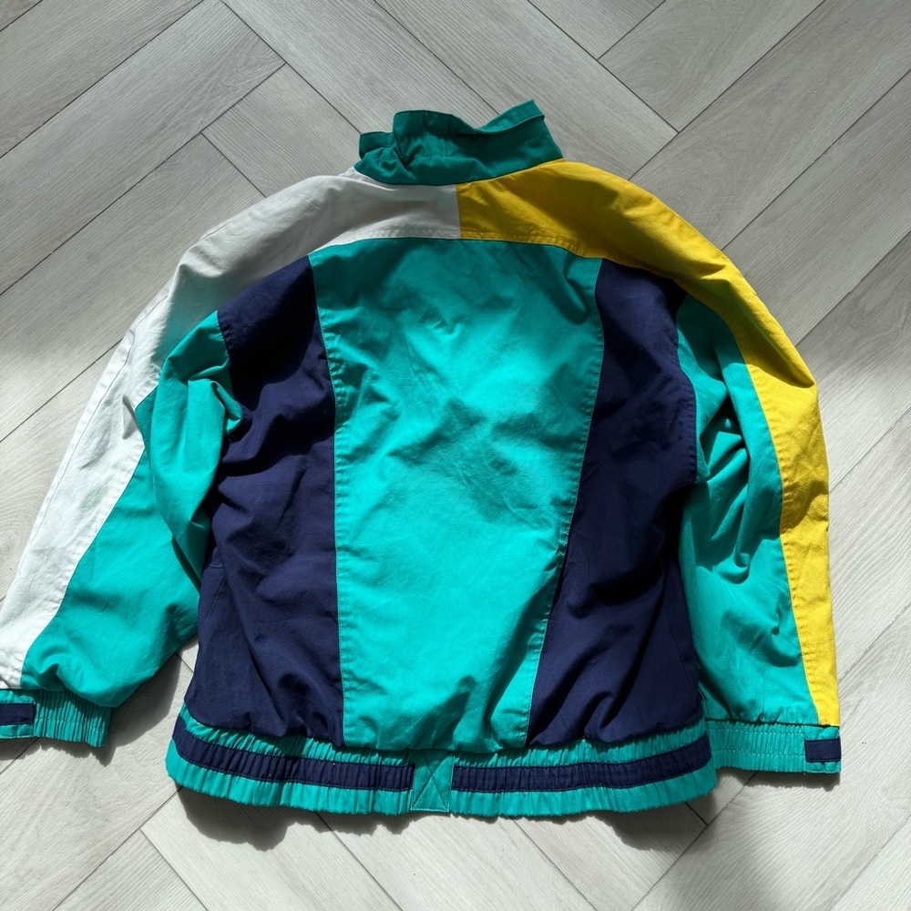 ๐ 80s Retro Color Block Patch Jacket - Picture 4 of 10